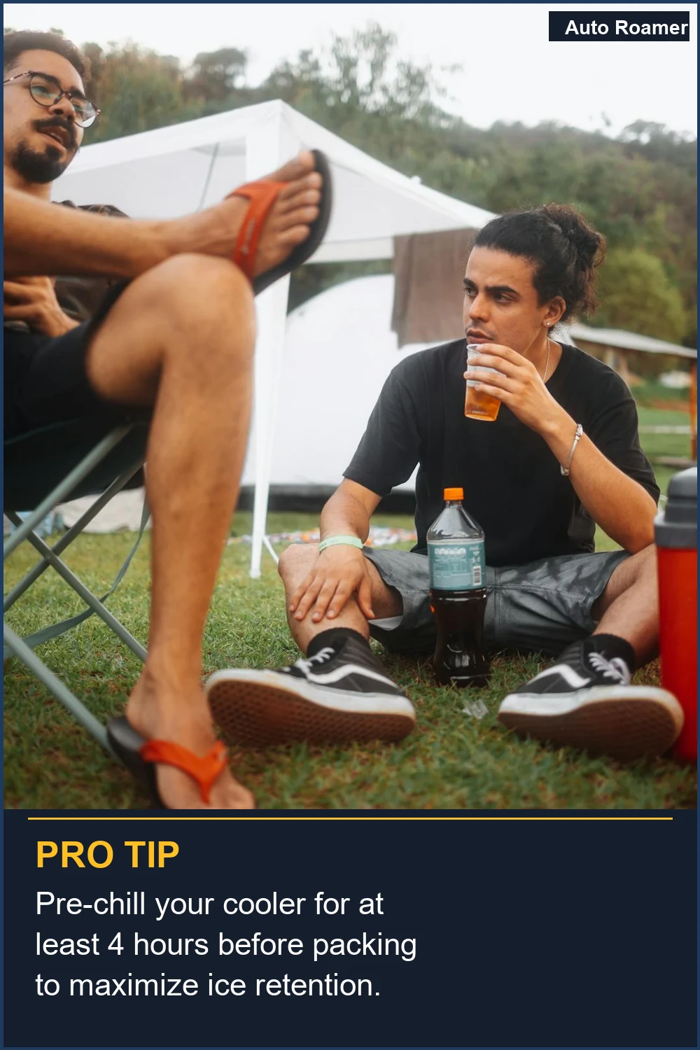 Pre-chill your cooler for at least 4 hours before packing to maximize ice retention.