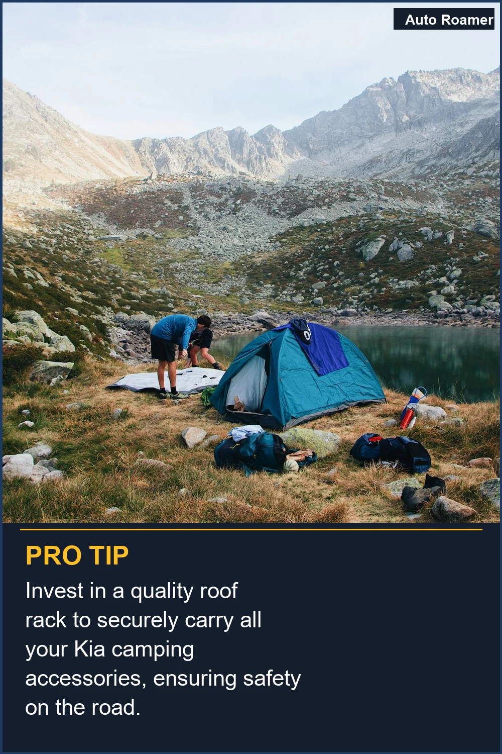 Invest in a quality roof rack to securely carry all your Kia camping accessories, ensuring safety on the road.