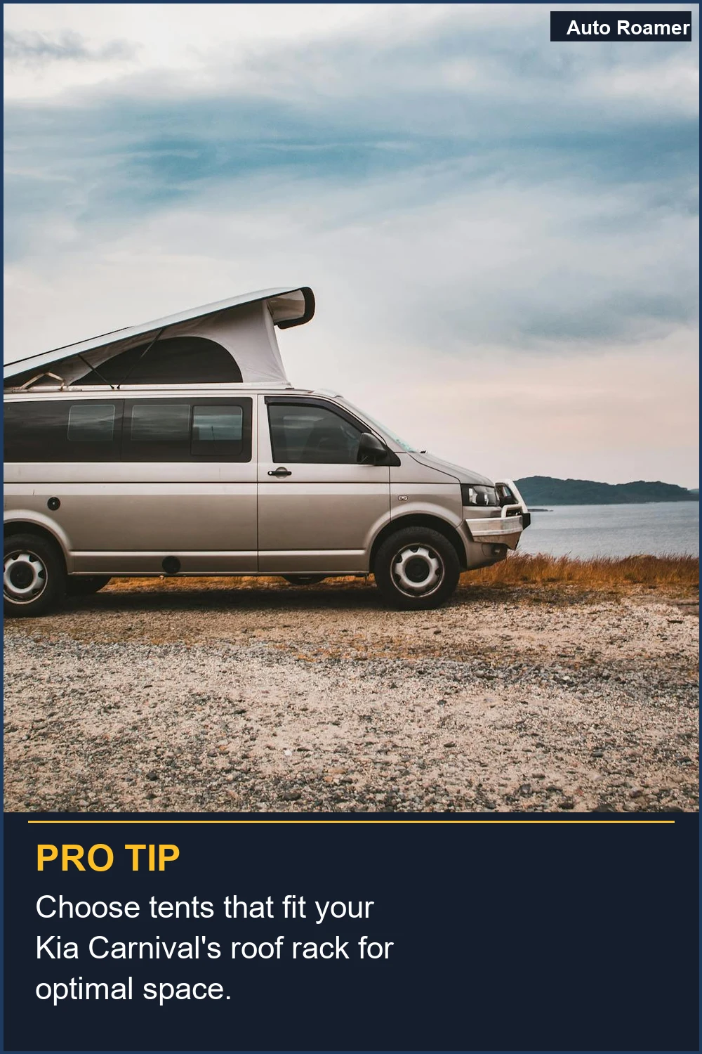 Choose tents that fit your Kia Carnival's roof rack for optimal space.