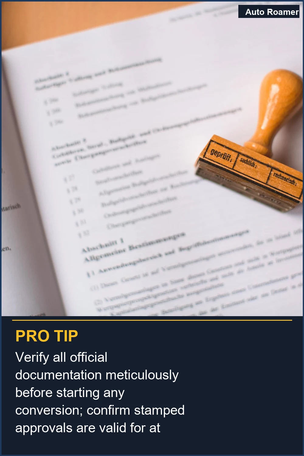 Verify all official documentation meticulously before starting any conversion; confirm stamped approvals are valid for at least 5 years.