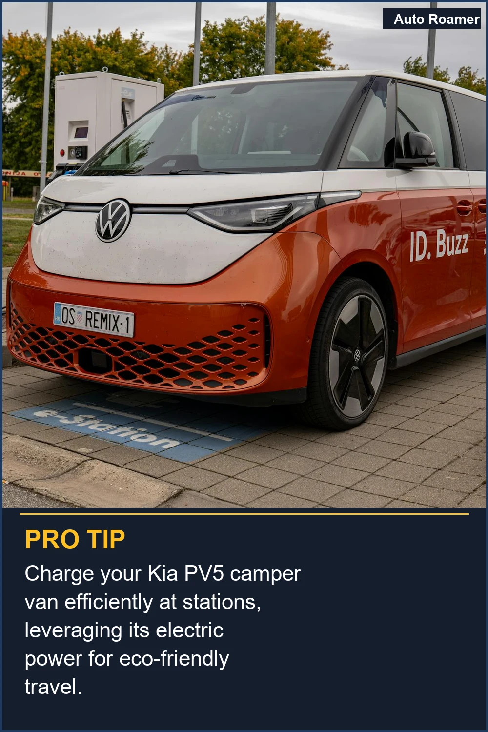 Charge your Kia PV5 camper van efficiently at stations, leveraging its electric power for eco-friendly travel.
