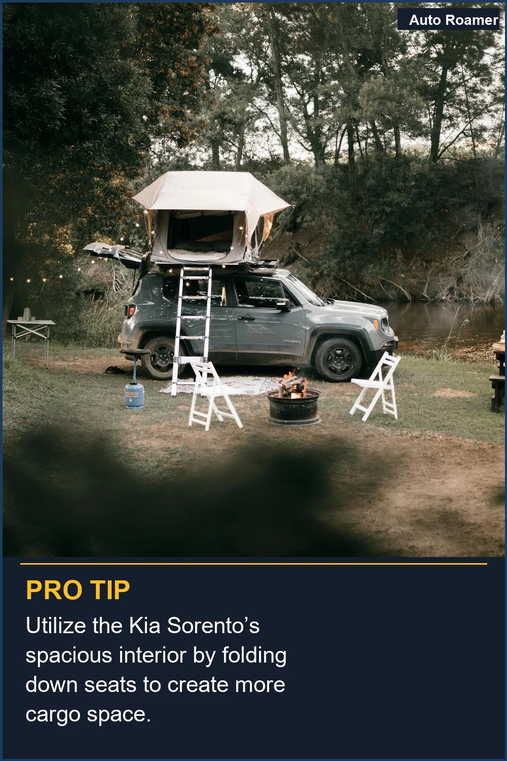 Utilize the Kia Sorento's spacious interior by folding down seats to create more cargo space.