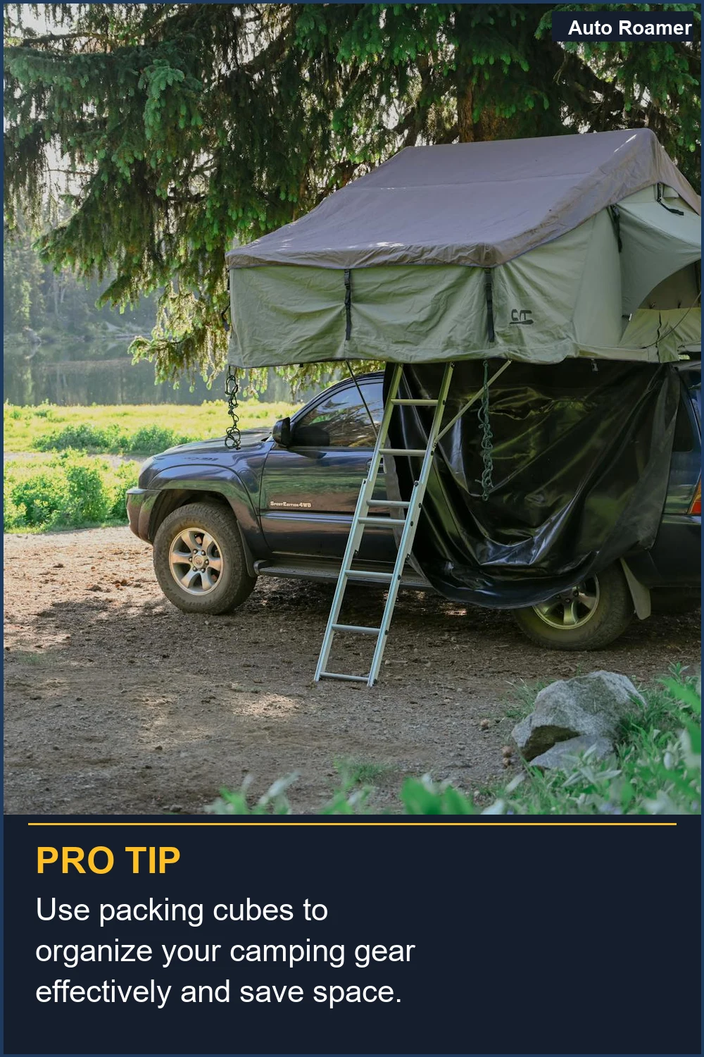 Use packing cubes to organize your camping gear effectively and save space.