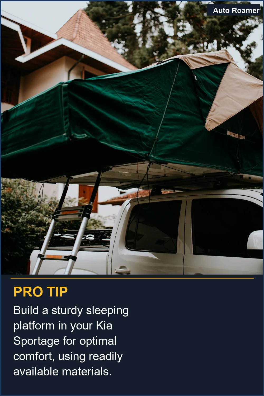 Build a sturdy sleeping platform in your Kia Sportage for optimal comfort, using readily available materials.