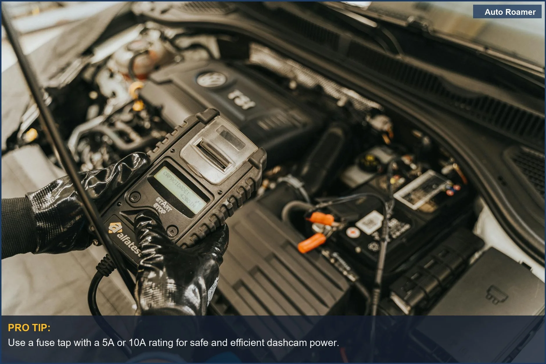 Mechanic inspecting car fuses, illustrating the technical aspect of sportage dashcam power installation.
