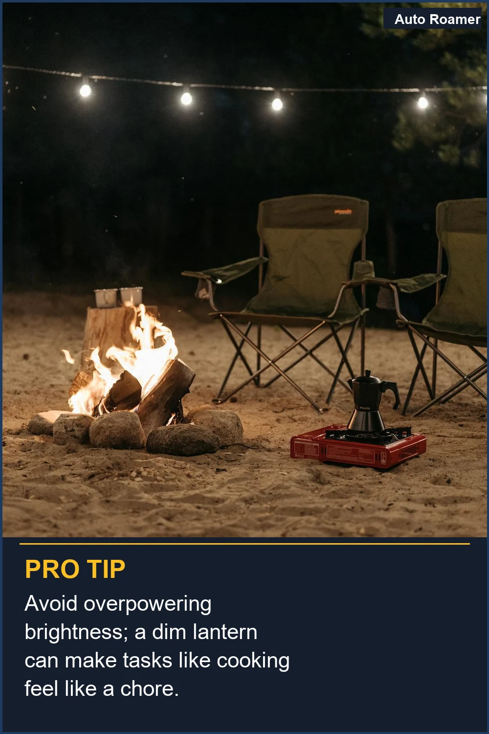 Evita el brillo excesivo; una linterna tenue puede hacer que tareas como cocinar se sientan como una tarea pesada.