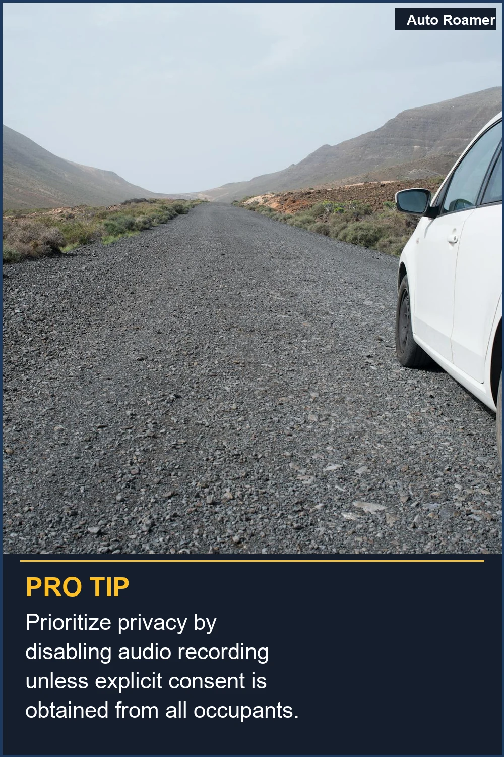 Prioritize privacy by disabling audio recording unless explicit consent is obtained from all occupants.