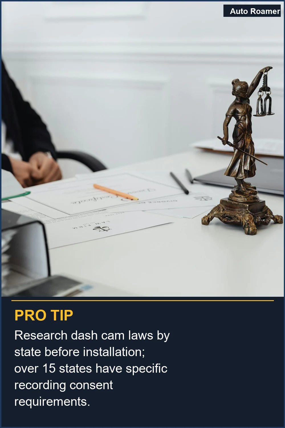 Research dash cam laws by state before installation; over 15 states have specific recording consent requirements.