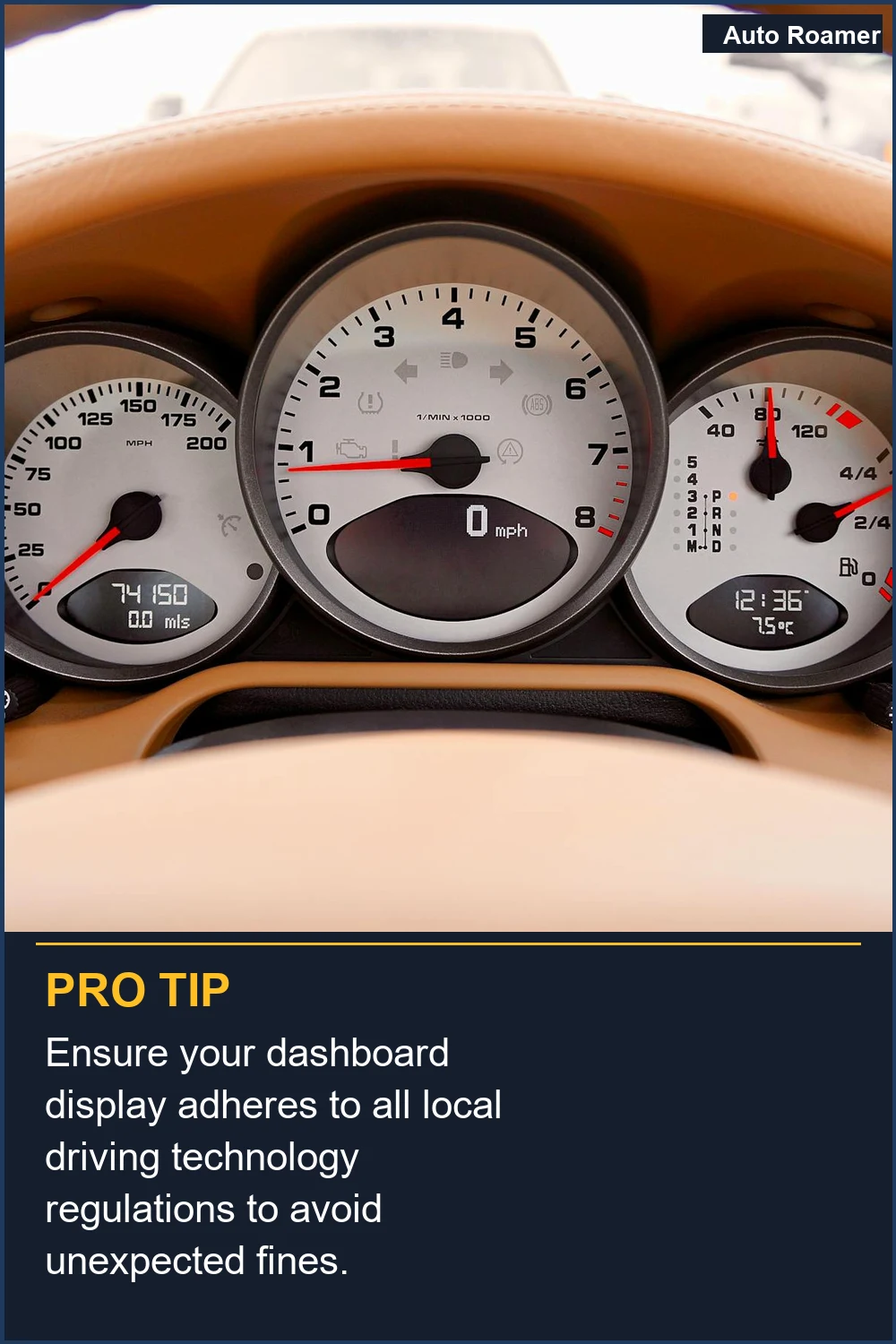 Ensure your dashboard display adheres to all local driving technology regulations to avoid unexpected fines.