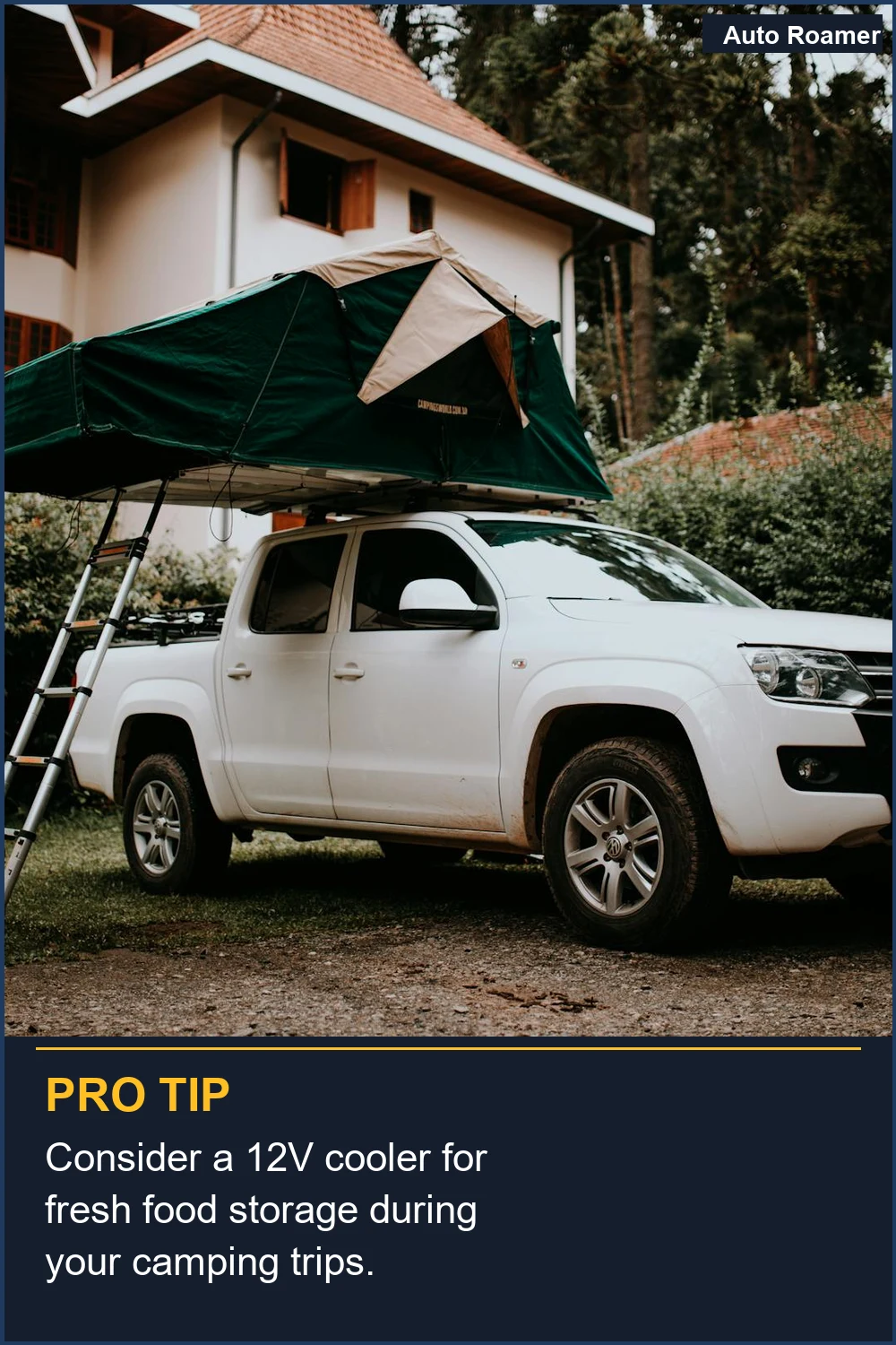 Consider a 12V cooler for fresh food storage during your camping trips.