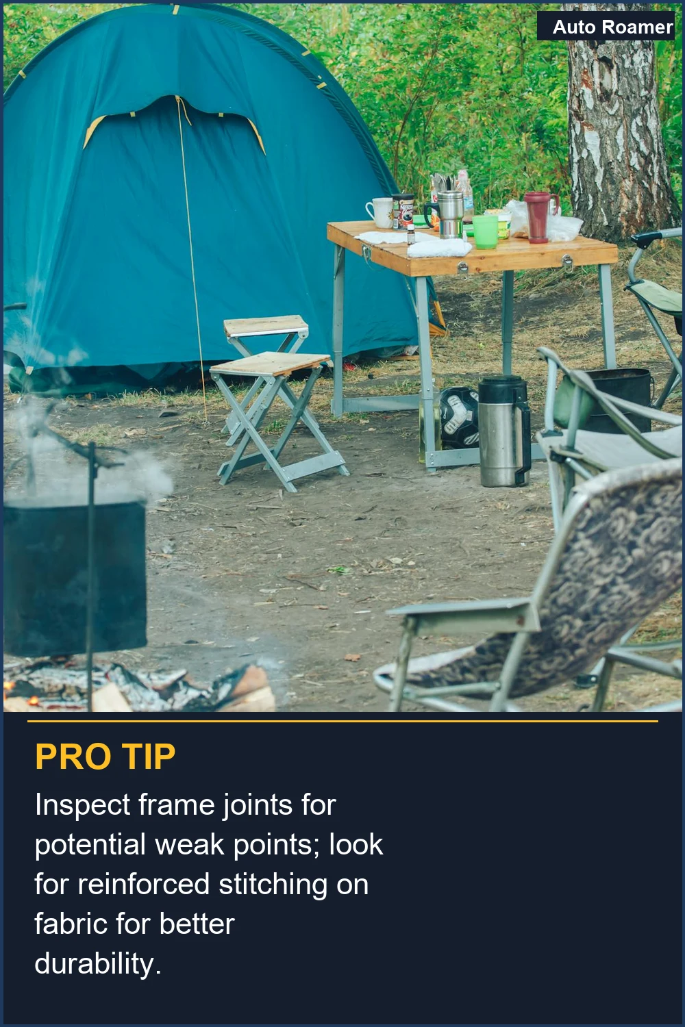 Inspect frame joints for potential weak points; look for reinforced stitching on fabric for better durability.