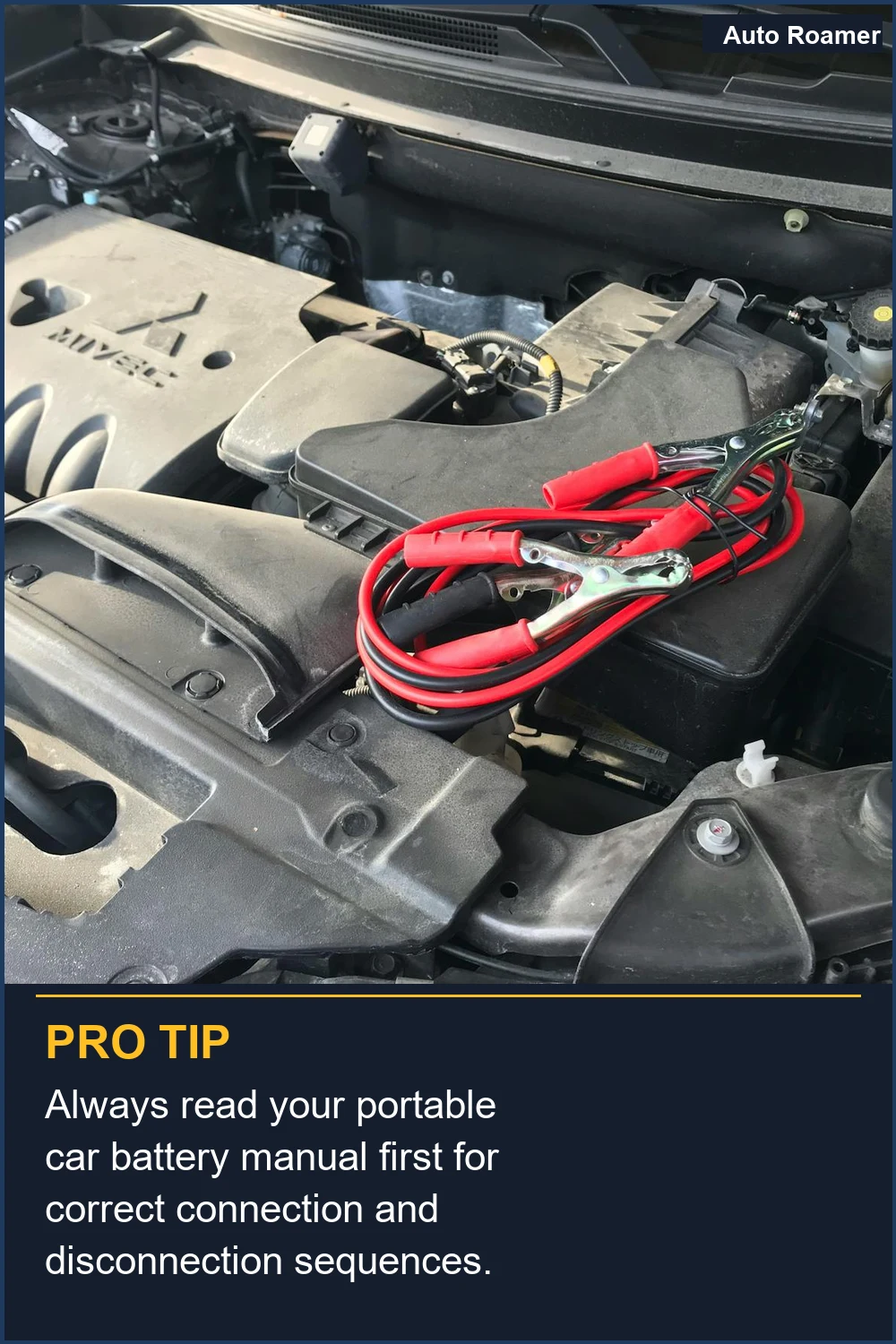 Ensure jumper cable clamps have a secure grip on the battery terminals for optimal conductivity and a faster jump start.