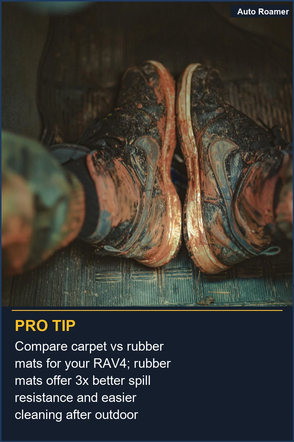 Compare carpet vs rubber mats for your RAV4; rubber mats offer 3x better spill resistance and easier cleaning after outdoor adventures.