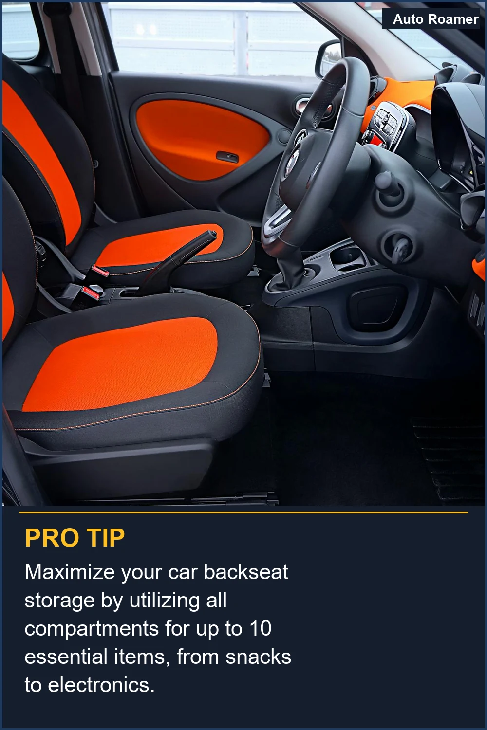Maximize your car backseat storage by utilizing all compartments for up to 10 essential items, from snacks to electronics.