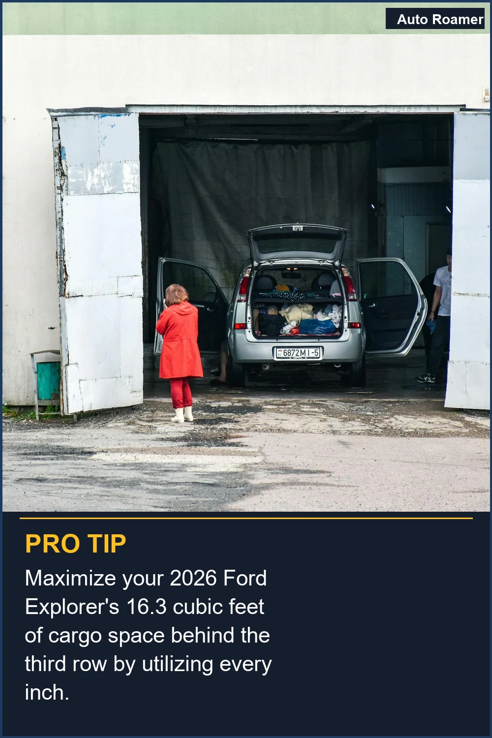 Maximize your 2026 Ford Explorer's 16.3 cubic feet of cargo space behind the third row by utilizing every inch.
