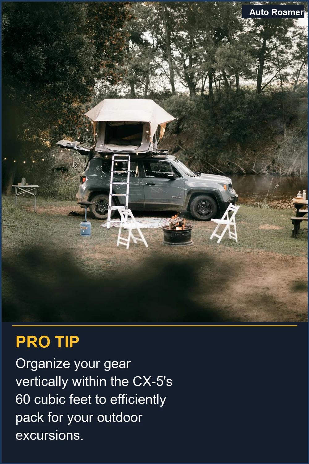 Organize your gear vertically within the CX-5's 60 cubic feet to efficiently pack for your outdoor excursions.