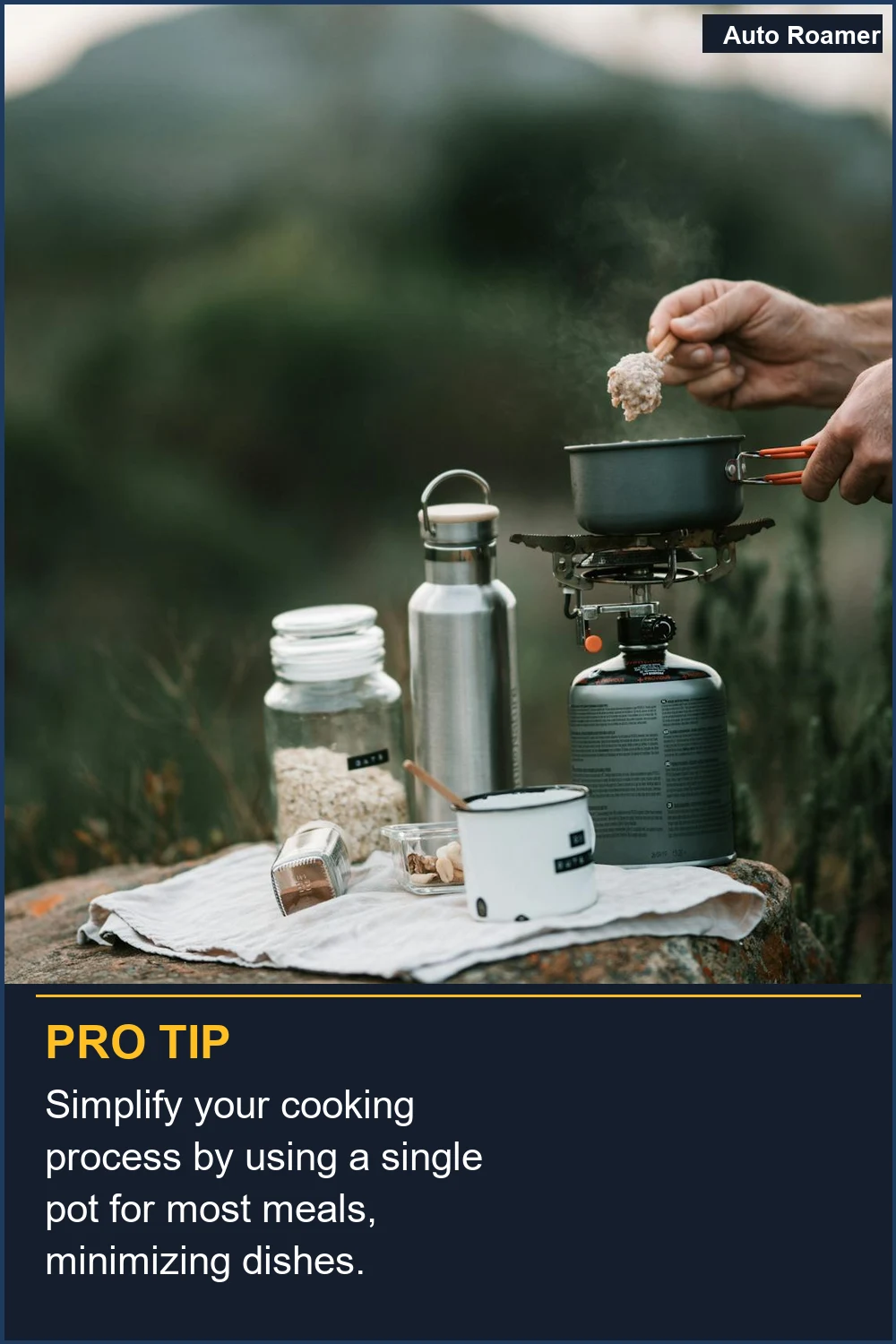 Simplify your cooking process by using a single pot for most meals, minimizing dishes.