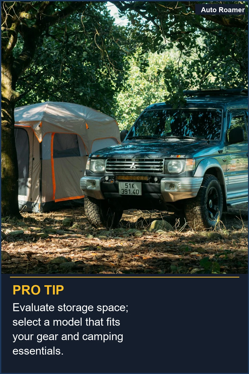 Evaluate storage space; select a model that fits your gear and camping essentials.