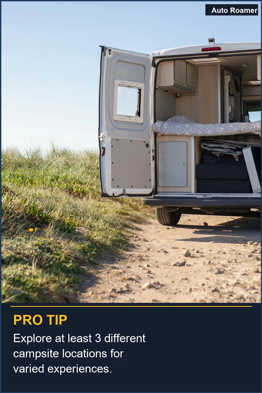 Explore at least 3 different campsite locations for varied experiences.