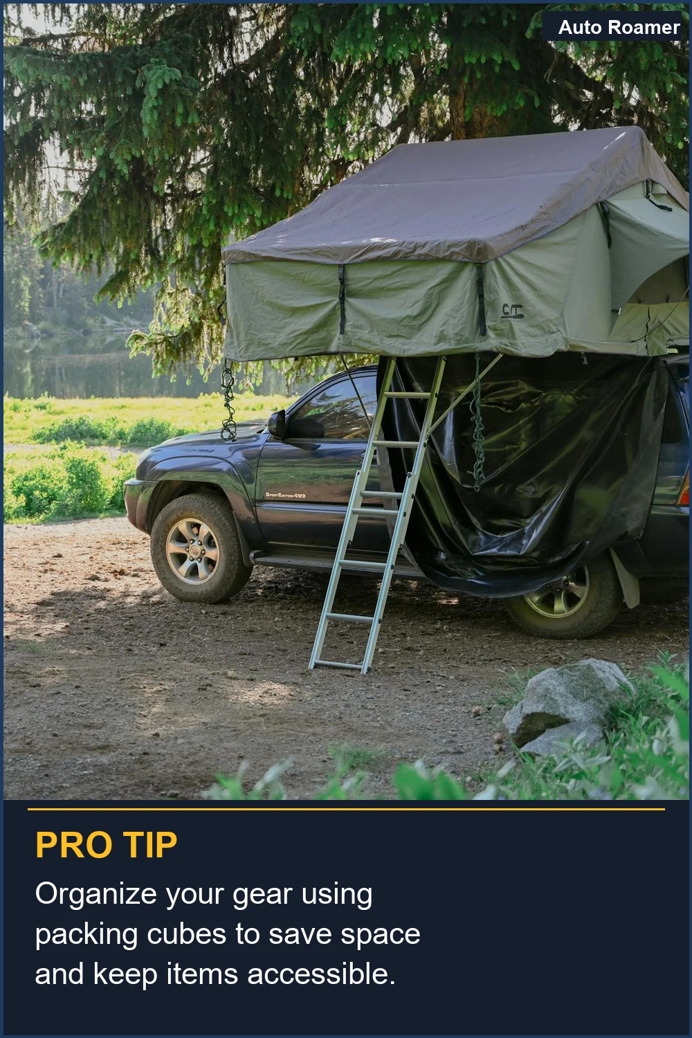 Organize your gear using packing cubes to save space and keep items accessible.