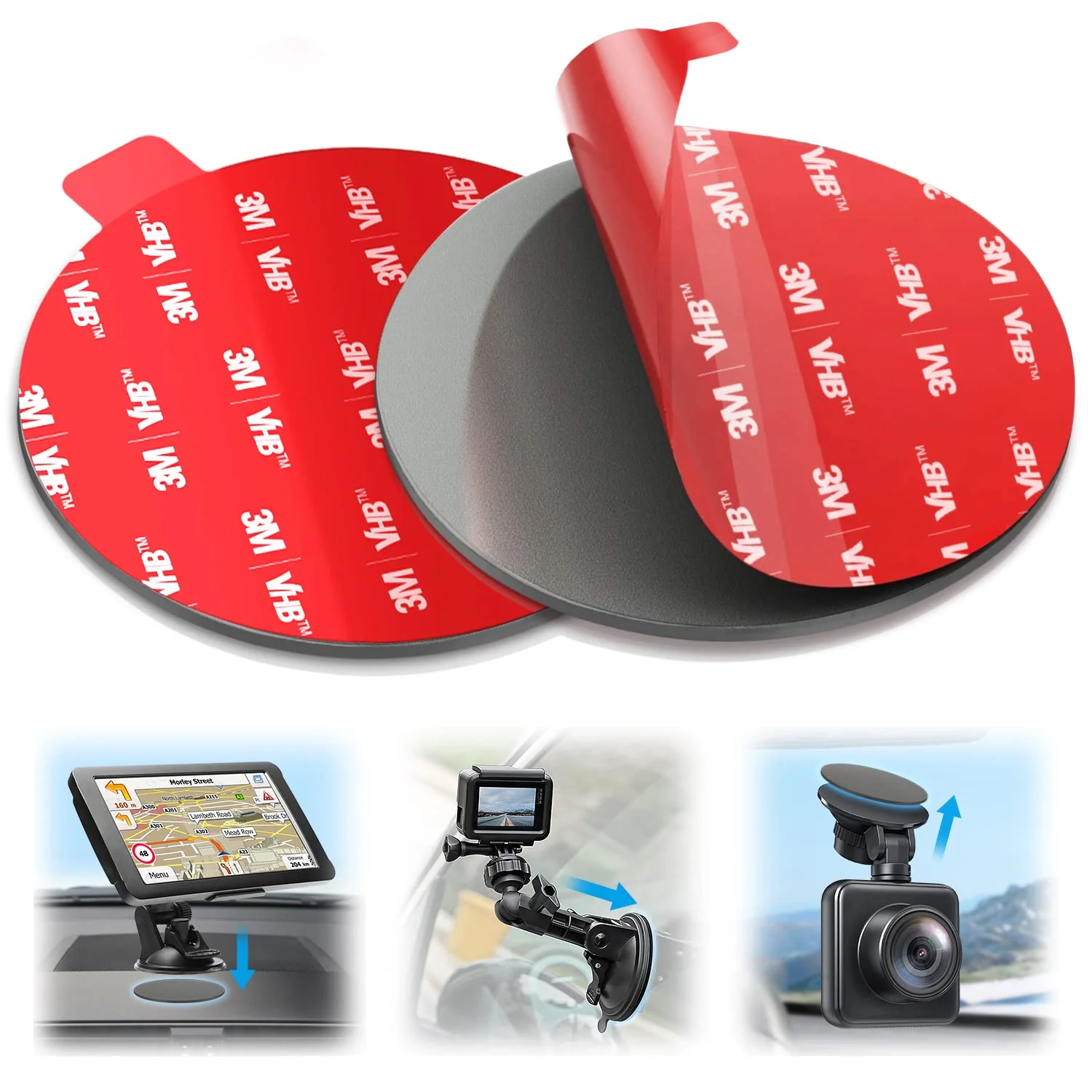 Dash cam adhesive windshield mount