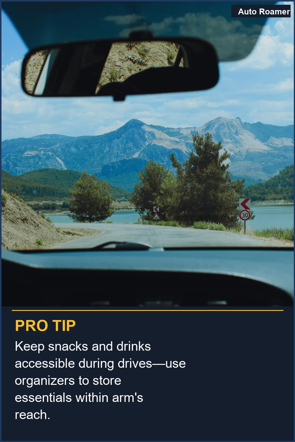 Keep snacks and drinks accessible during drives--use organizers to store essentials within arm's reach.