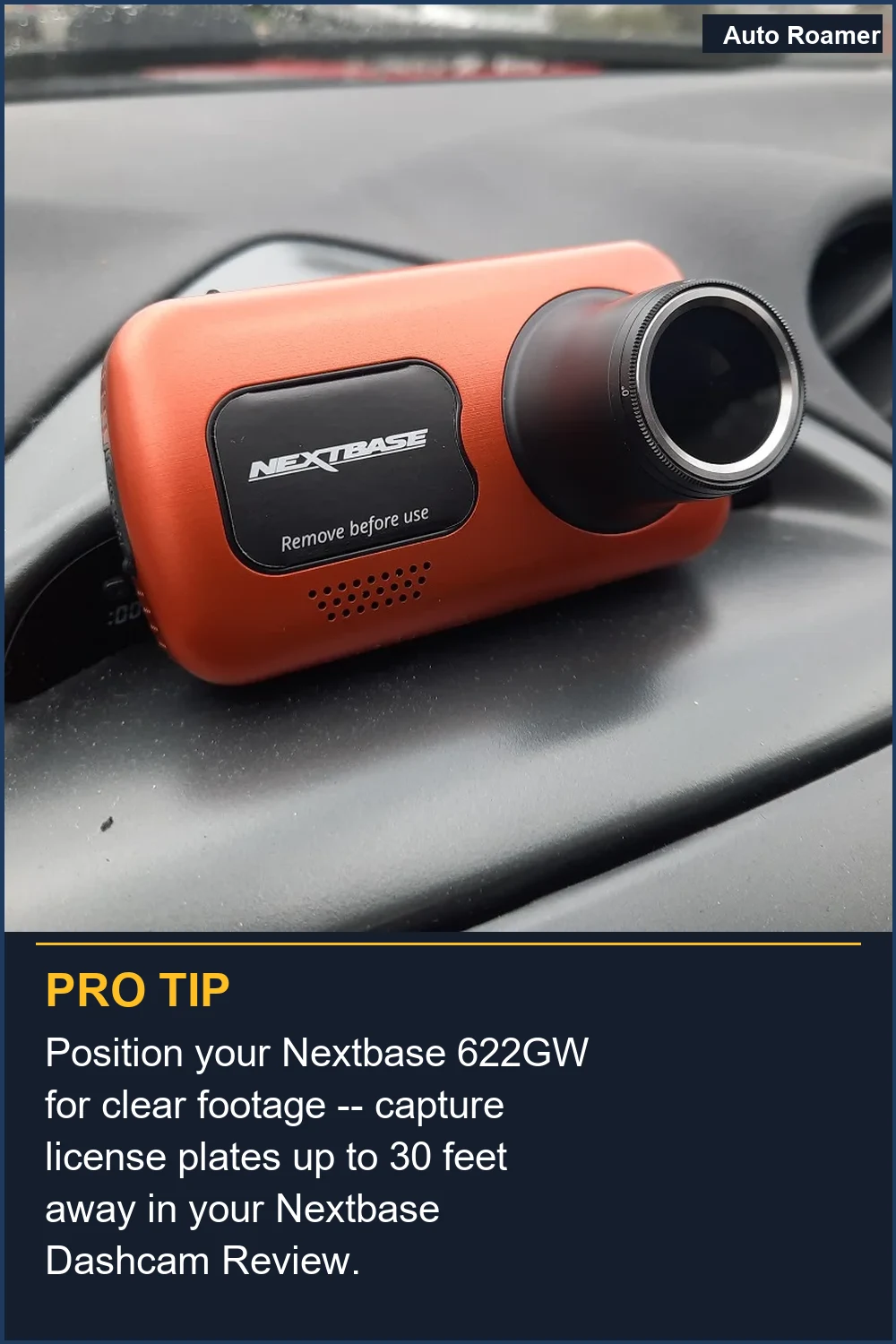 Position your Nextbase 622GW for clear footage -- capture license plates up to 30 feet away in your Nextbase Dashcam Review.