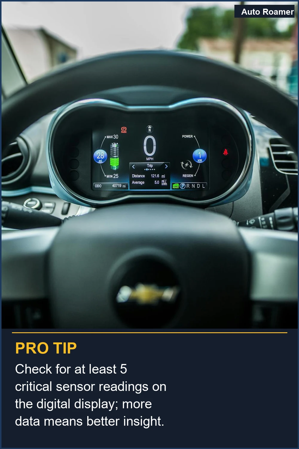 Check for at least 5 critical sensor readings on the digital display; more data means better insight.