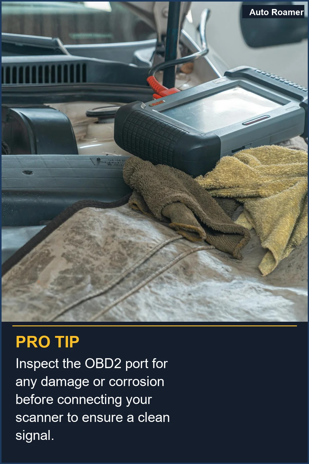 Inspect the OBD2 port for any damage or corrosion before connecting your scanner to ensure a clean signal.