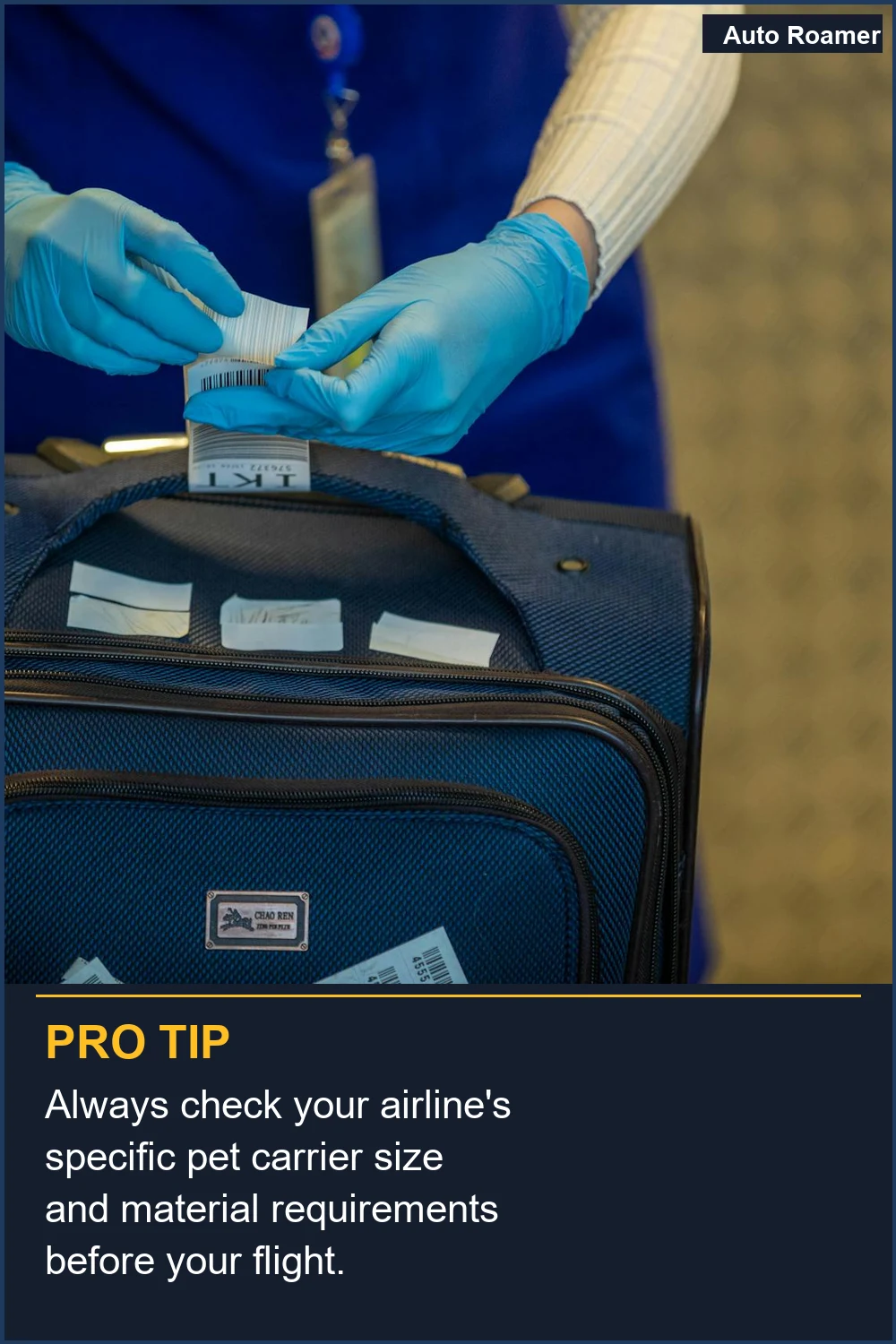 Always check your airline's specific pet carrier size and material requirements before your flight.