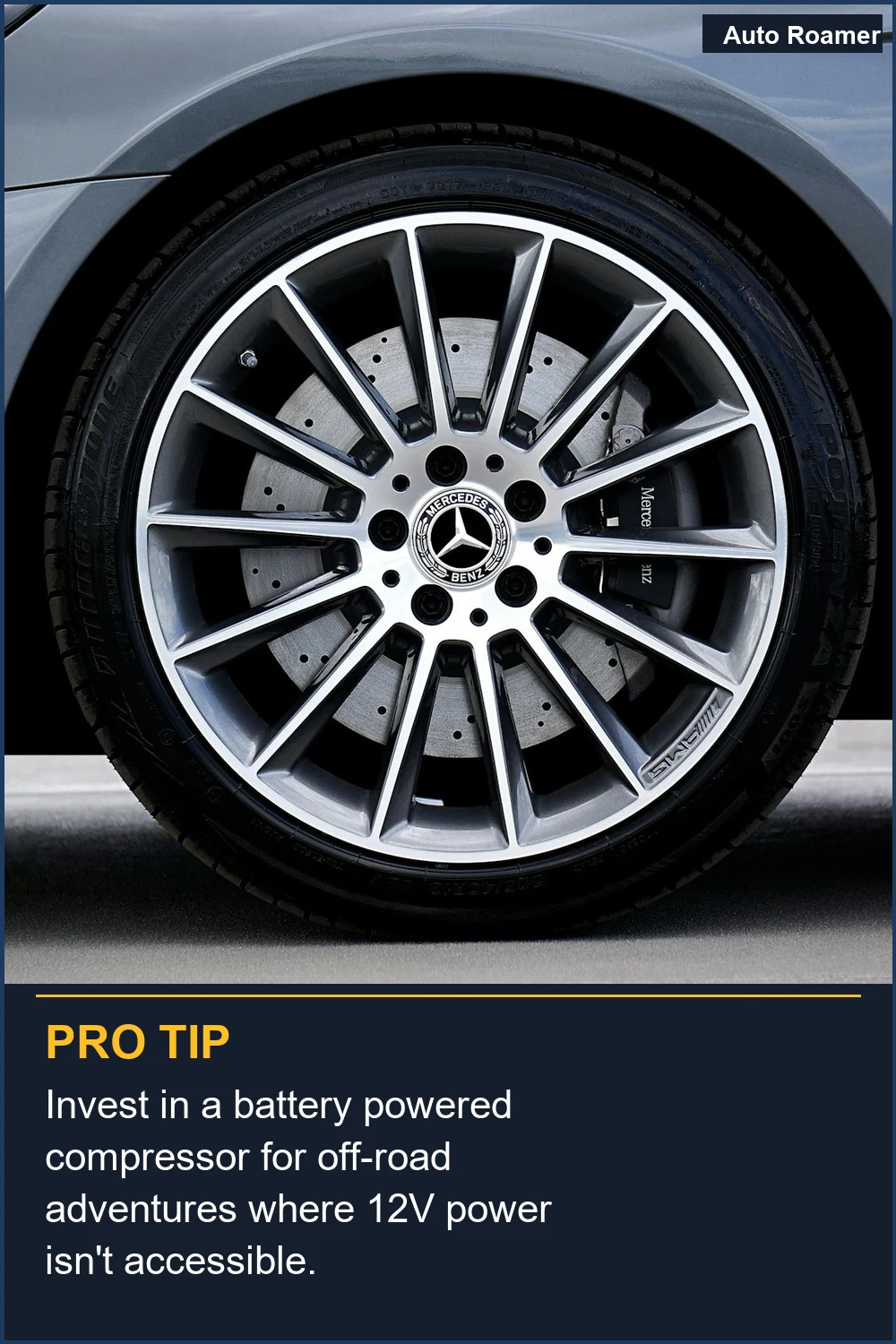 Invest in a battery powered compressor for off-road adventures where 12V power isn't accessible.