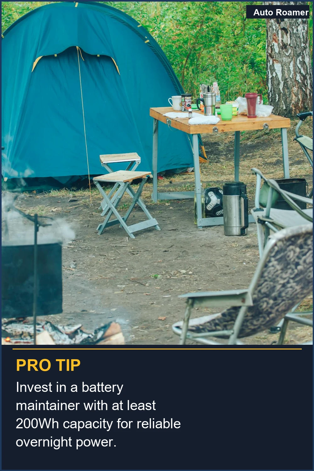 Invest in a battery maintainer with at least 200Wh capacity for reliable overnight power.