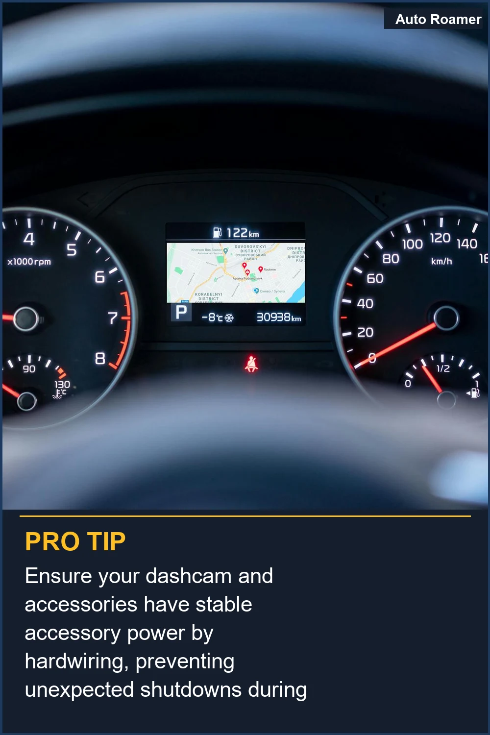 Ensure your dashcam and accessories have stable accessory power by hardwiring, preventing unexpected shutdowns during critical recording moments.