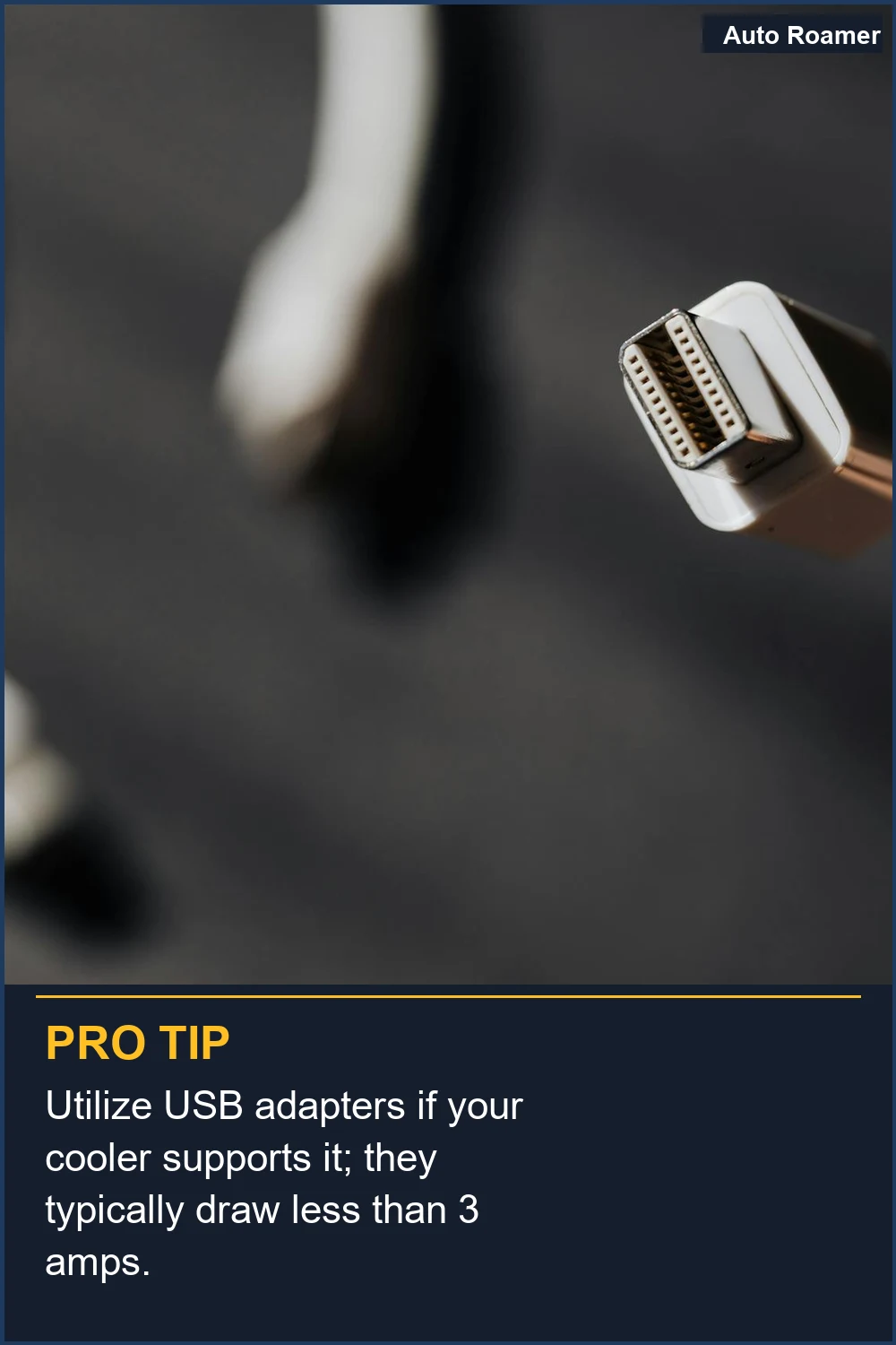 Utilize USB adapters if your cooler supports it; they typically draw less than 3 amps.