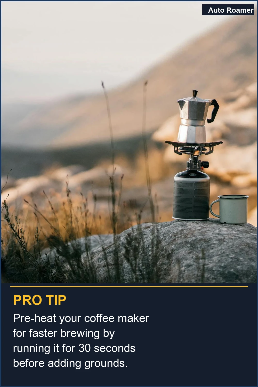 Pre-heat your coffee maker for faster brewing by running it for 30 seconds before adding grounds.