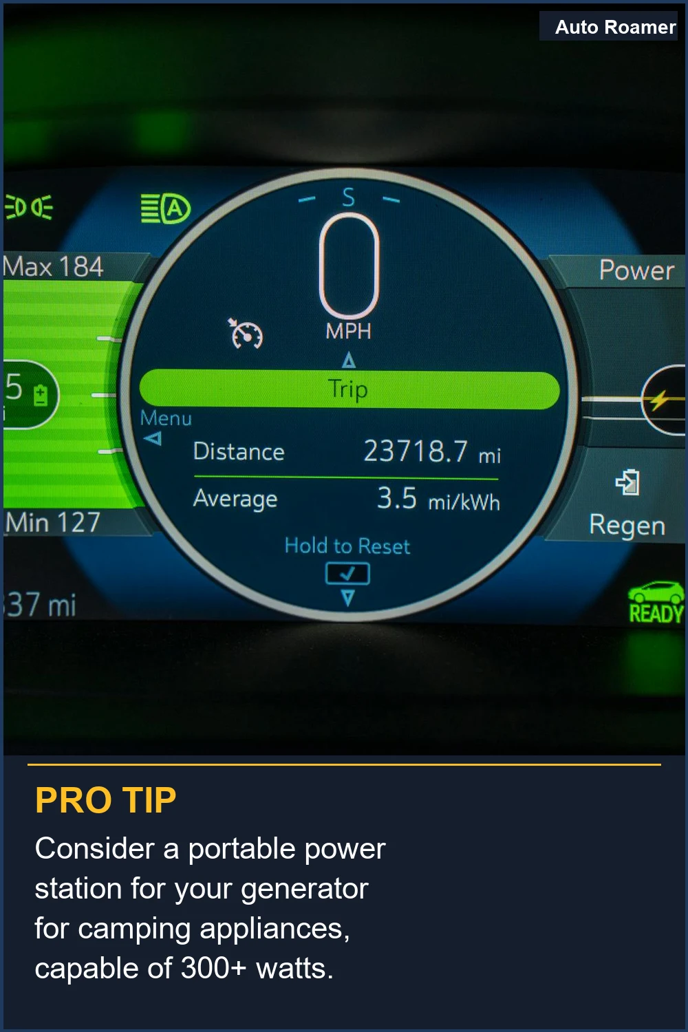 Consider a portable power station for your generator for camping appliances, capable of 300+ watts.