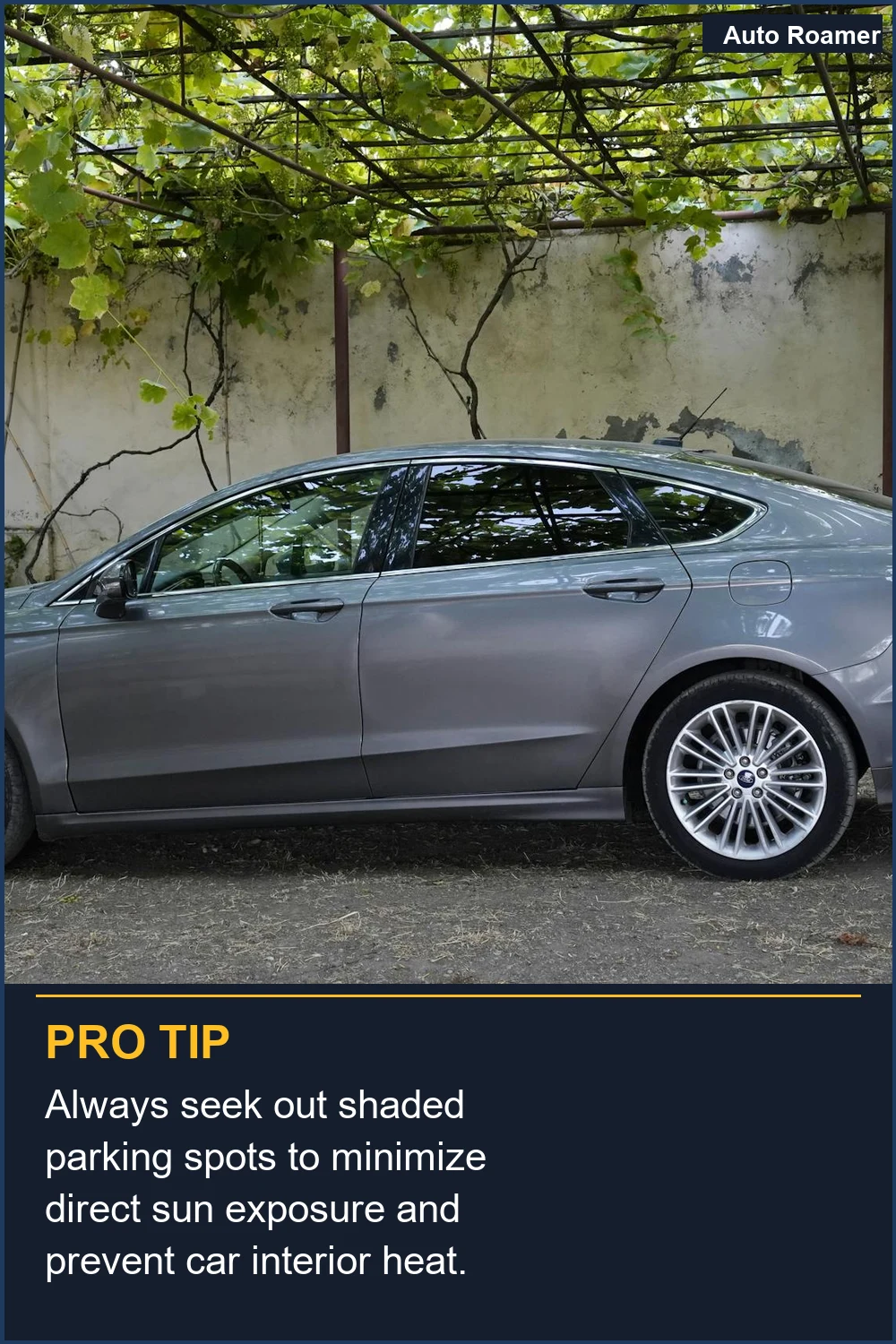 Busca siempre lugares de aparcamiento a la sombra para minimizar la exposición directa al sol y prevenir el calor interior del coche.