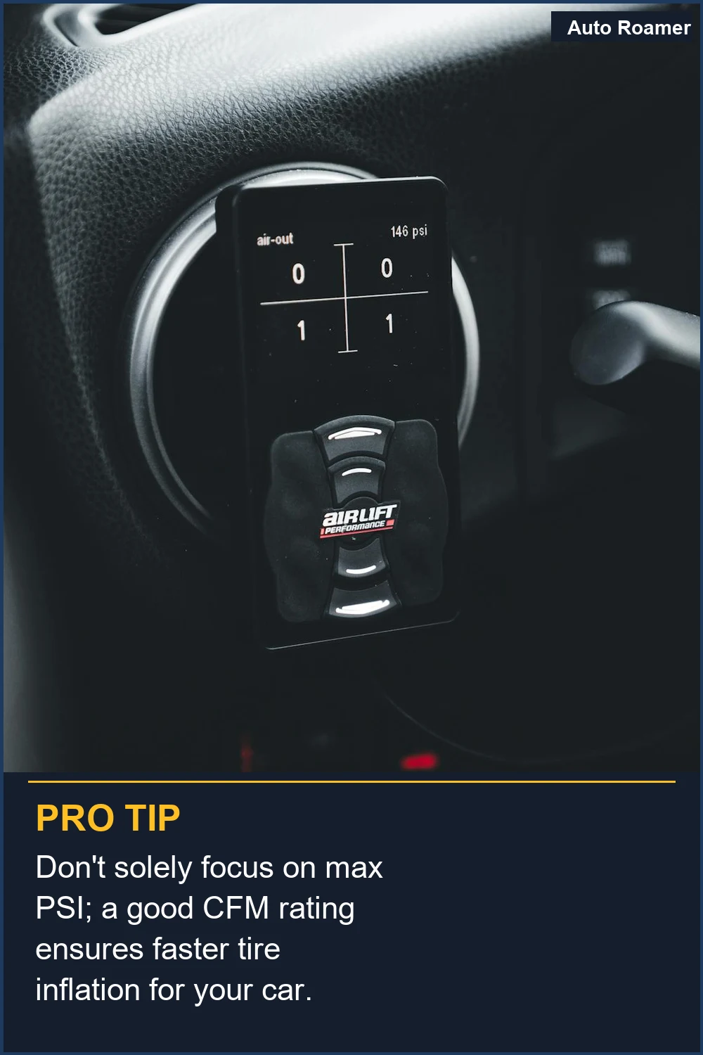 Don't solely focus on max PSI; a good CFM rating ensures faster tire inflation for your car.