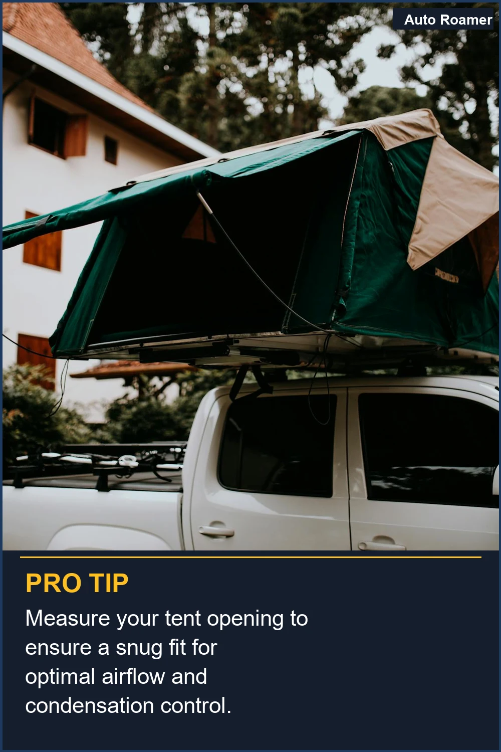 Measure your tent opening to ensure a snug fit for optimal airflow and condensation control.