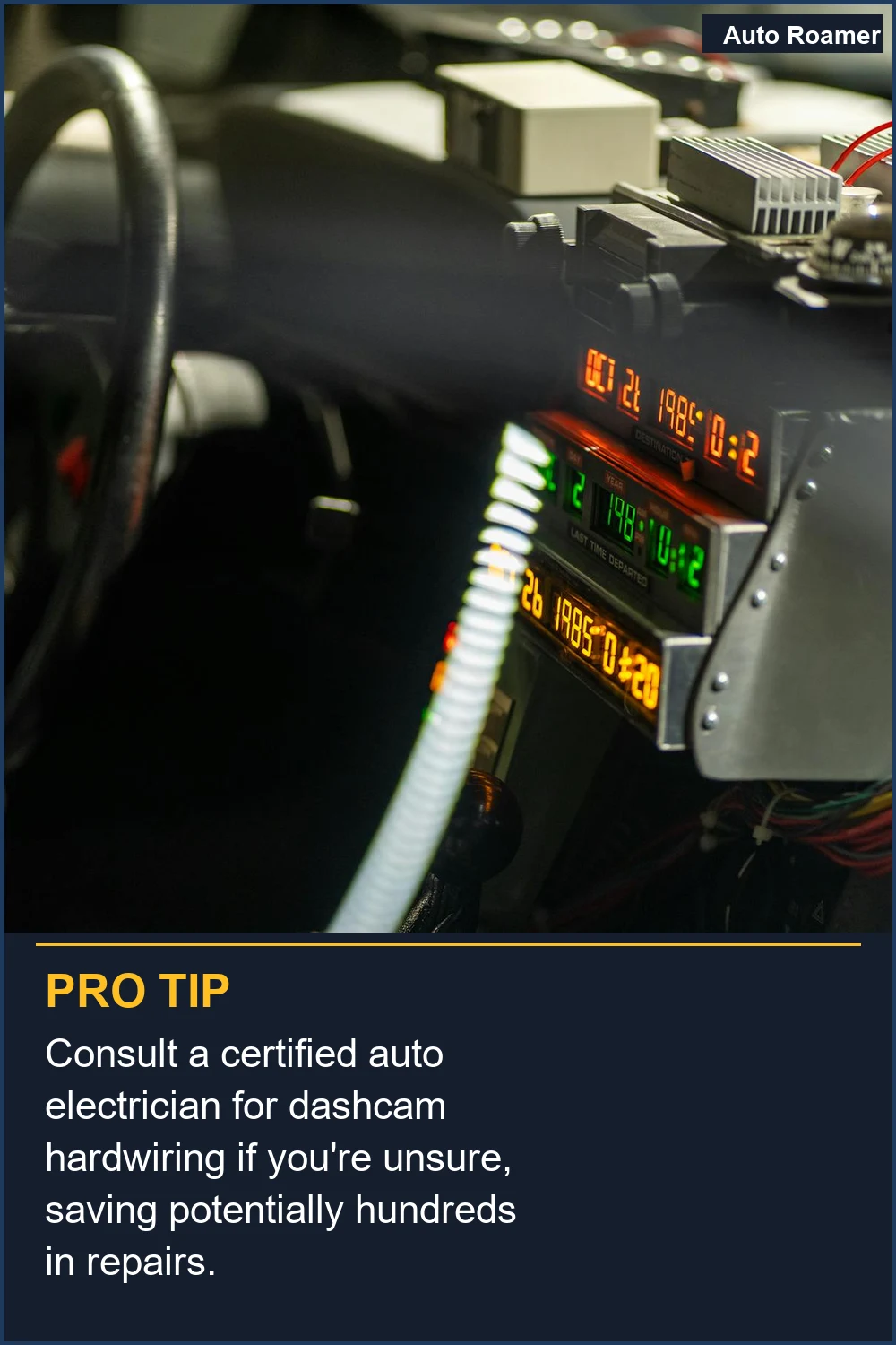 Consult a certified auto electrician for dashcam hardwiring if you're unsure, saving potentially hundreds in repairs.