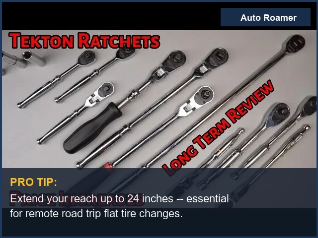 TEKTON 15286 1/2-Inch Drive Extendable Ratchet