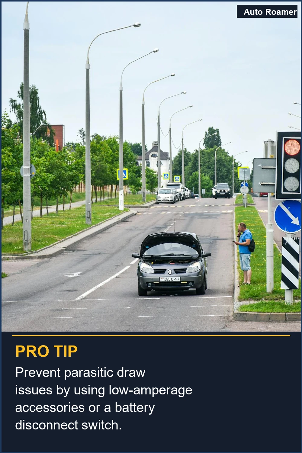 Prevent parasitic draw issues by using low-amperage accessories or a battery disconnect switch.