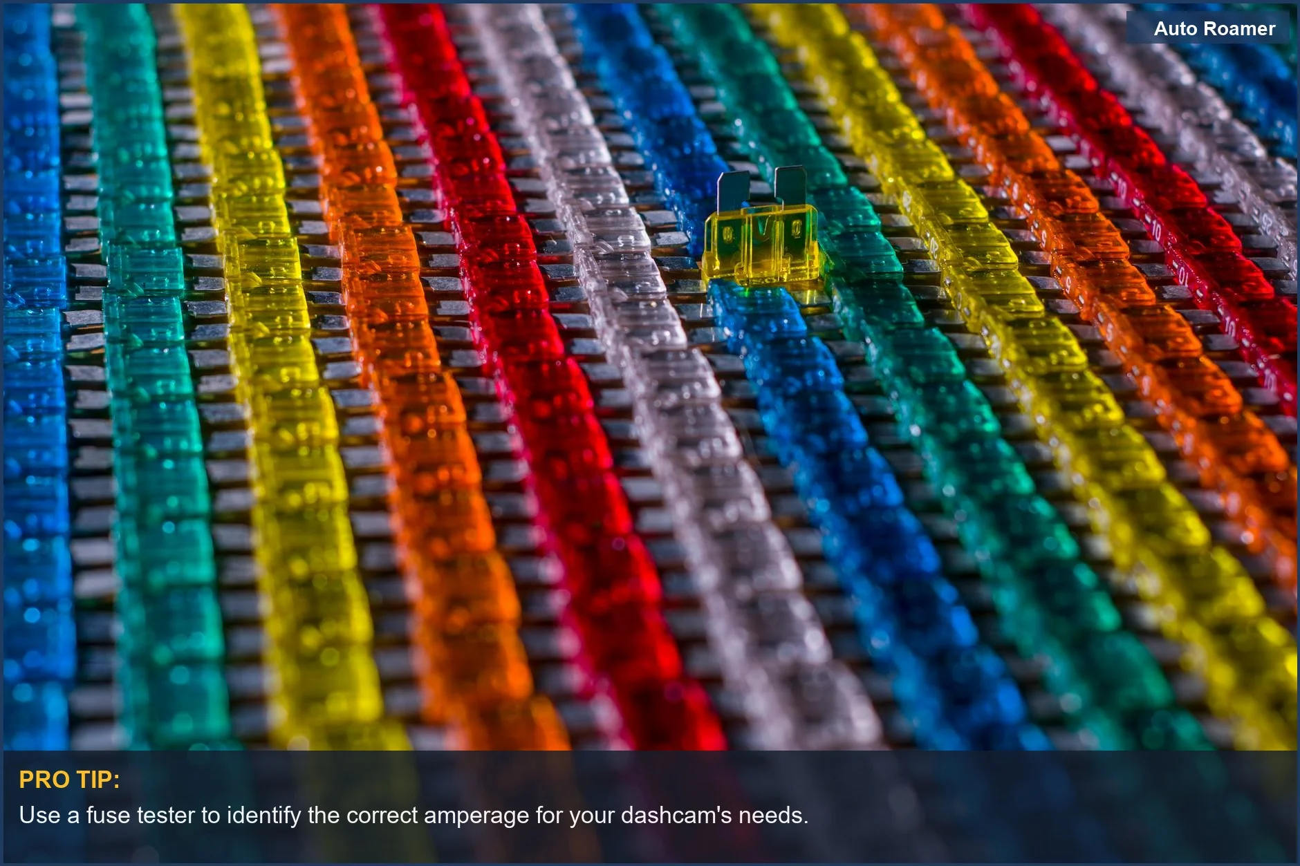 Vibrant automotive fuses in a modern industrial arrangement for car wiring safety.