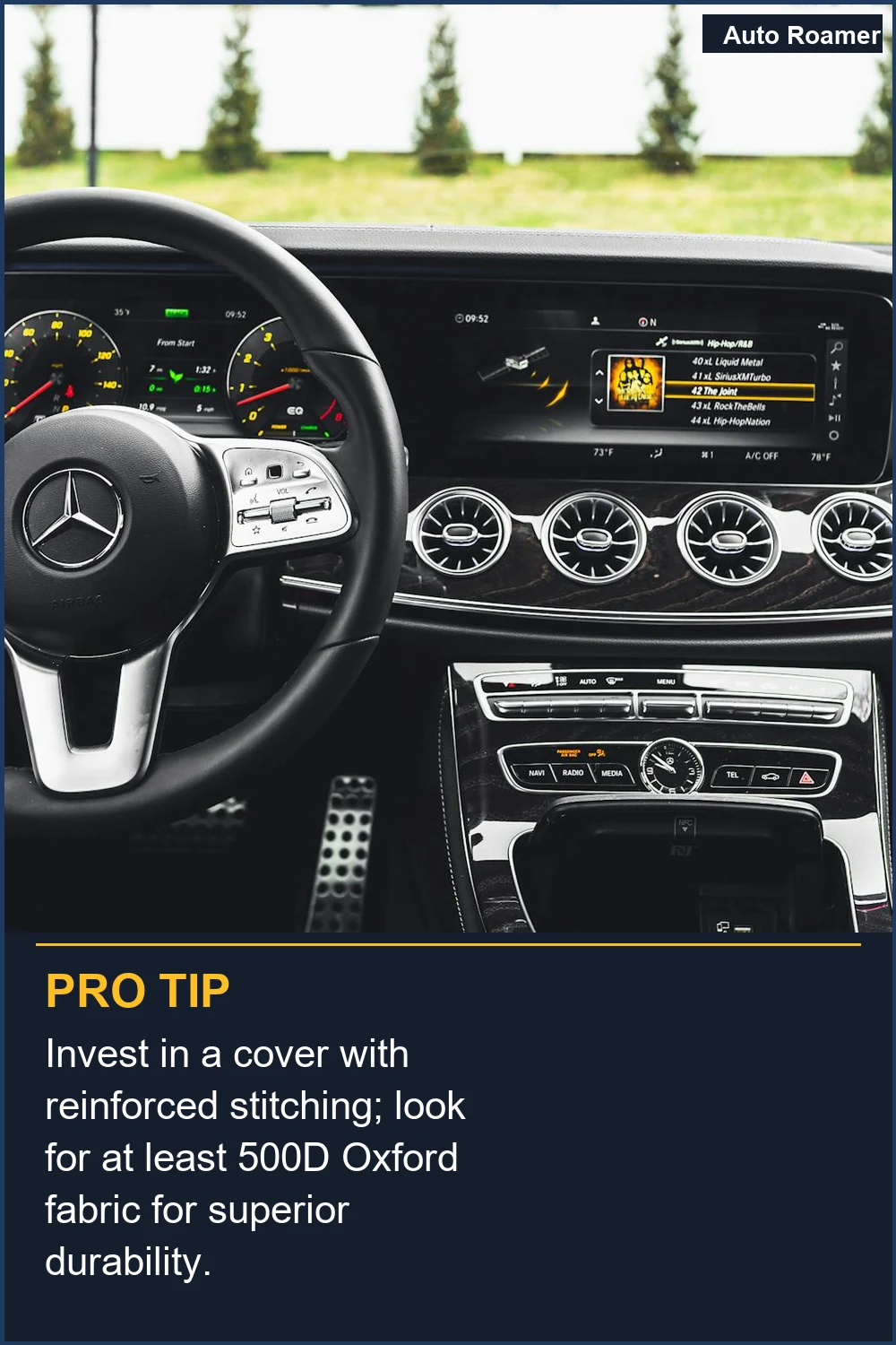 Invest in a cover with reinforced stitching; look for at least 500D Oxford fabric for superior durability.