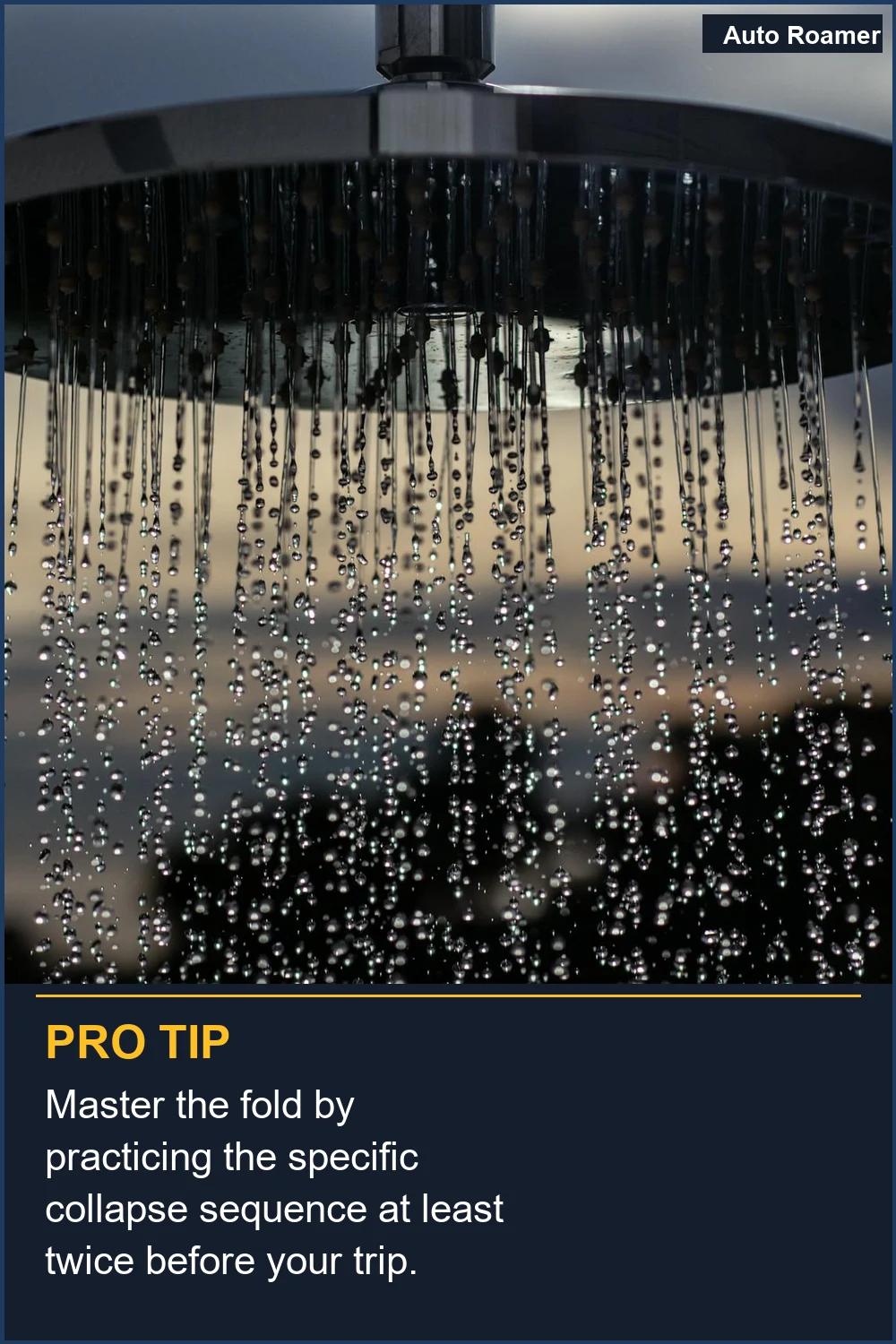 Master the fold by practicing the specific collapse sequence at least twice before your trip.