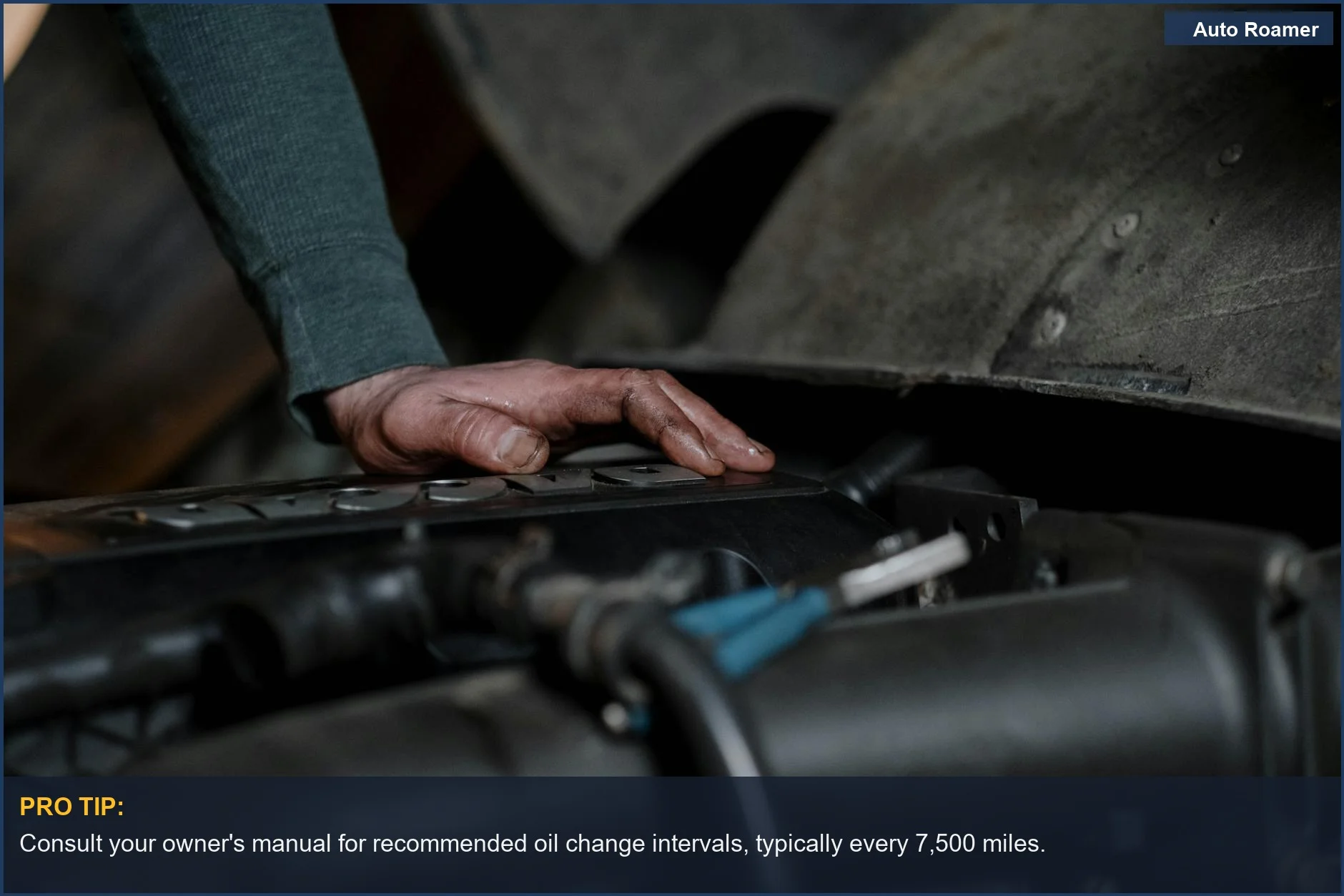 Technician checking vehicle motor, highlighting car maintenance indicators and oil change needs.