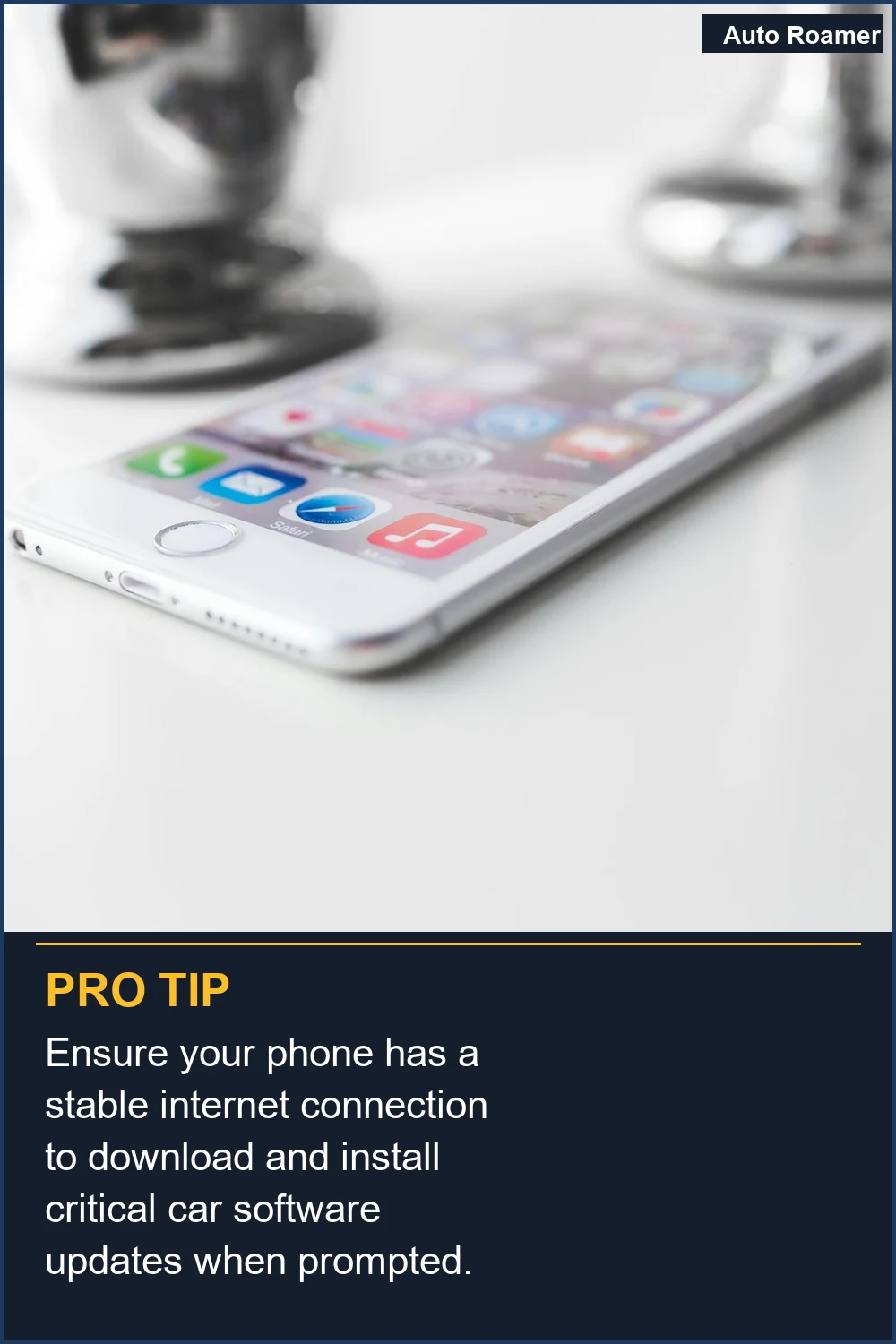 Ensure your phone has a stable internet connection to download and install critical car software updates when prompted.