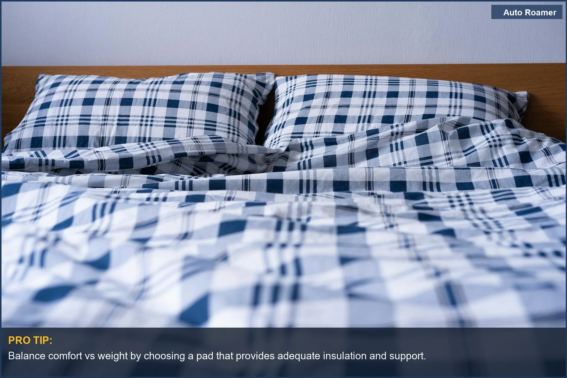 Cozy bed setup highlighting comfort vs weight considerations for camping.