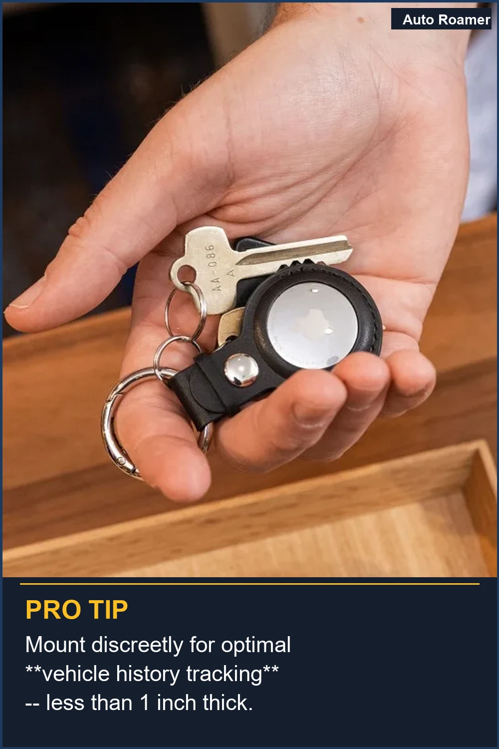 Mount discreetly for optimal **vehicle history tracking** -- less than 1 inch thick.