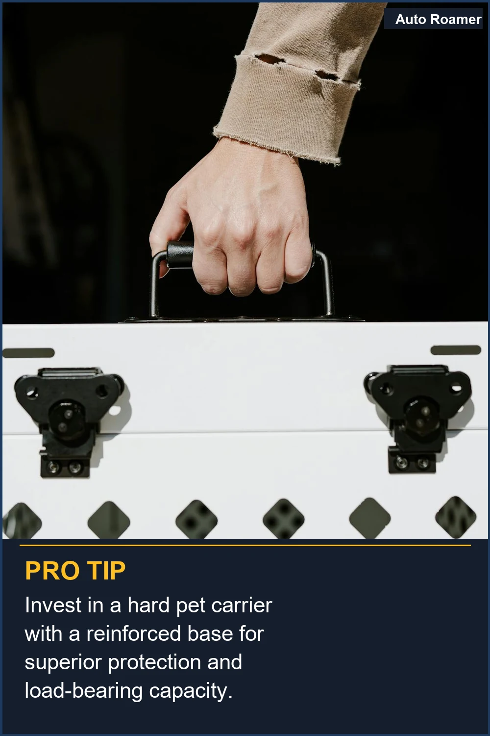 Invest in a hard pet carrier with a reinforced base for superior protection and load-bearing capacity.